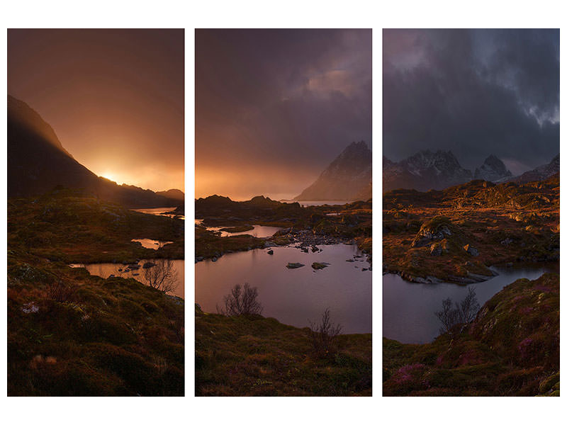 3-piece-canvas-print-sunrise-over-lofoten