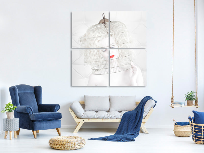 4-piece-canvas-print-birdcage-love