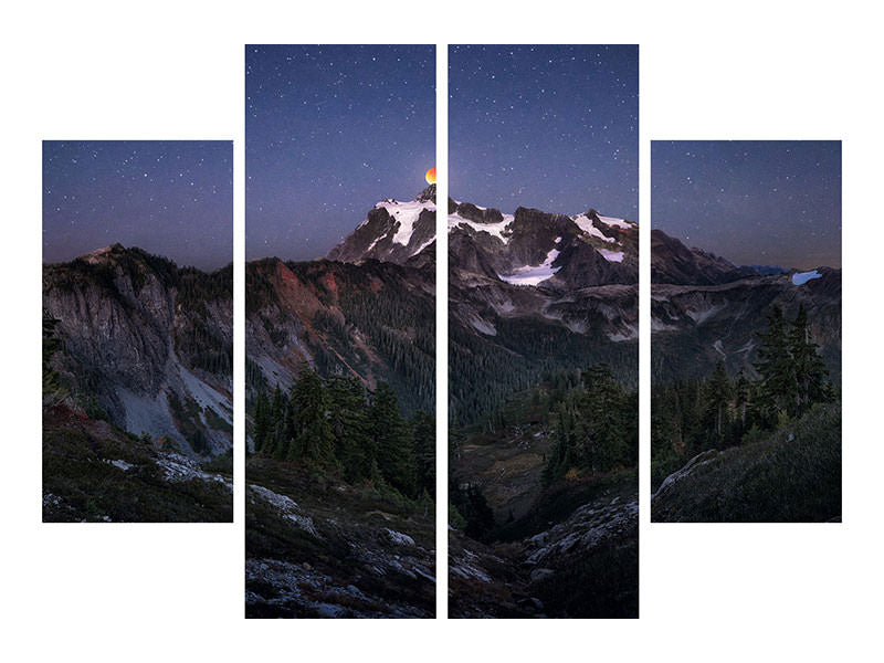 4-piece-canvas-print-blood-moon-over-mt-shuksan