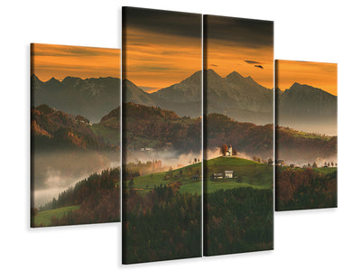 4-piece-canvas-print-church