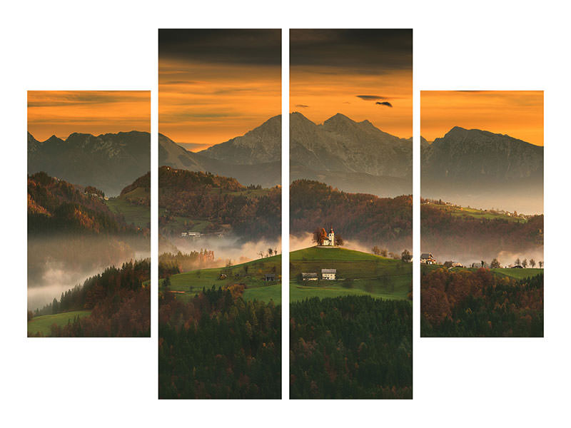 4-piece-canvas-print-church