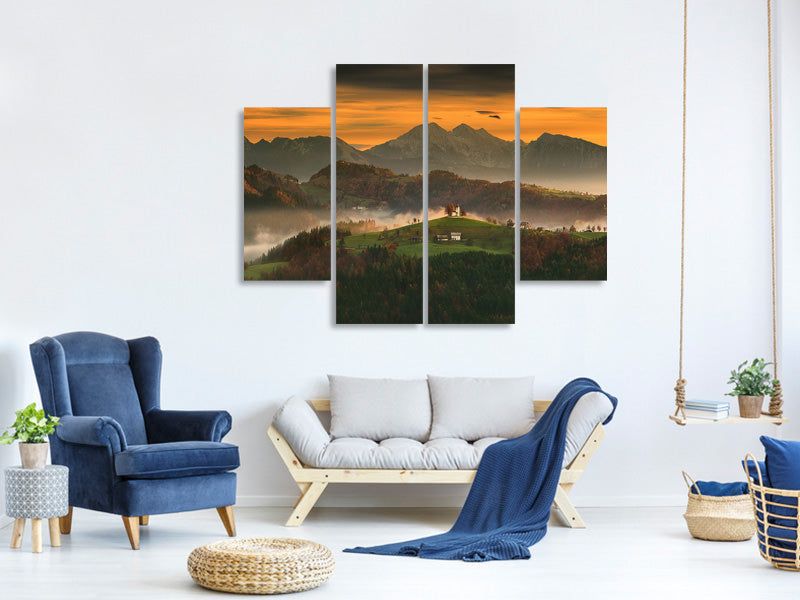 4-piece-canvas-print-church