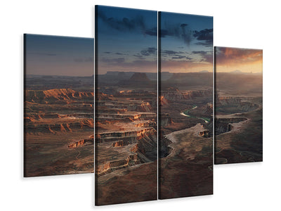 4-piece-canvas-print-green-river