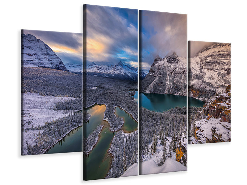 4-piece-canvas-print-lake-ohara