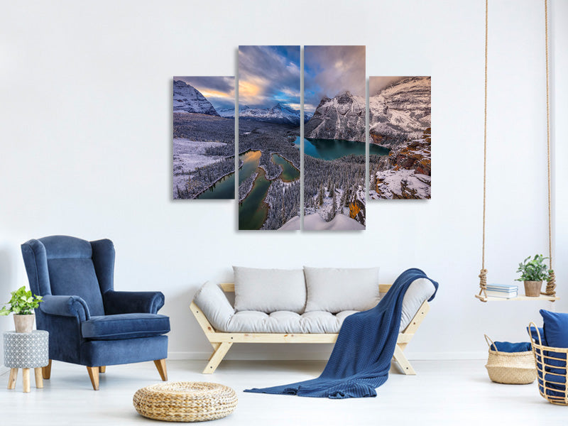 4-piece-canvas-print-lake-ohara