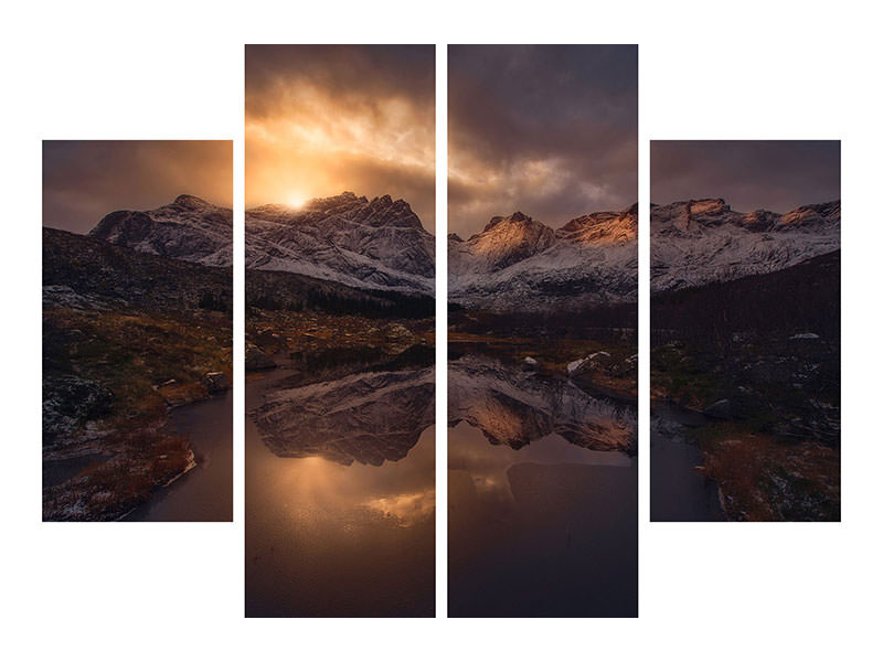 4-piece-canvas-print-lofoten-mountains