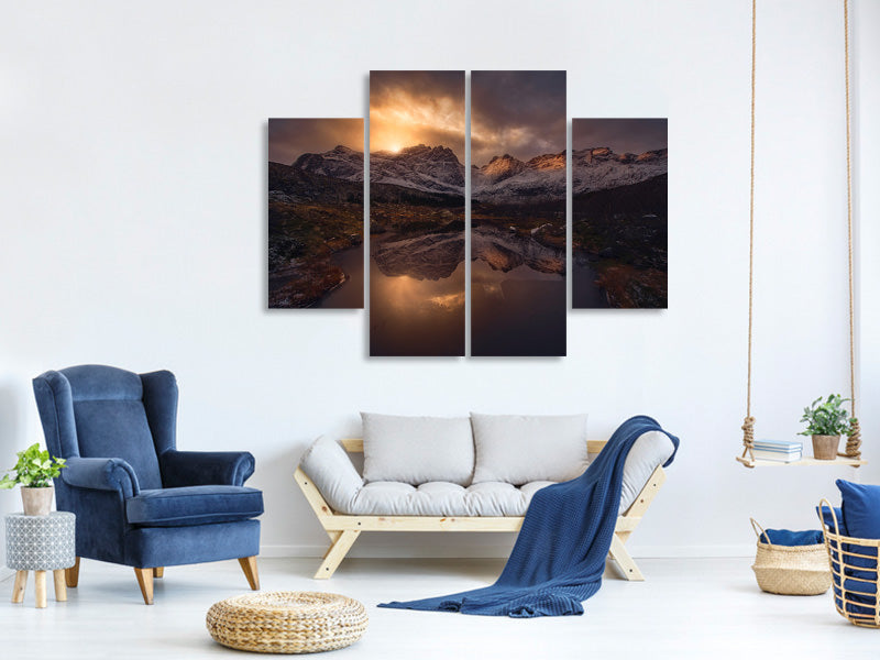 4-piece-canvas-print-lofoten-mountains