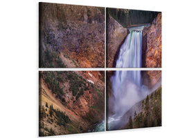 4-piece-canvas-print-lower-falls-grand-canyon