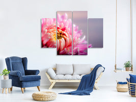 4-piece-canvas-print-macro-chrysanthemum