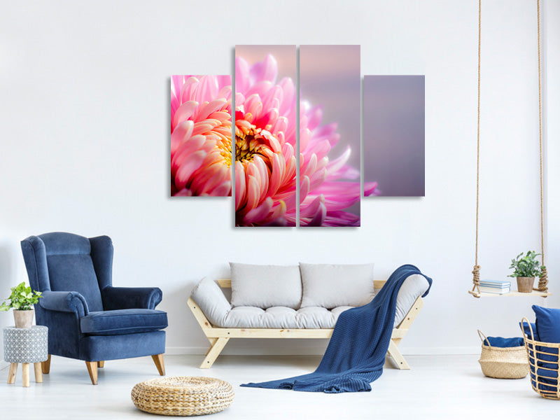 4-piece-canvas-print-macro-chrysanthemum