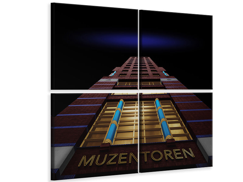 4-piece-canvas-print-muzentoren