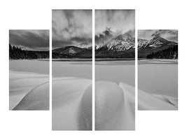 4-piece-canvas-print-pyramid-lake-in-winter