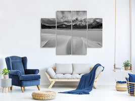 4-piece-canvas-print-pyramid-lake-in-winter