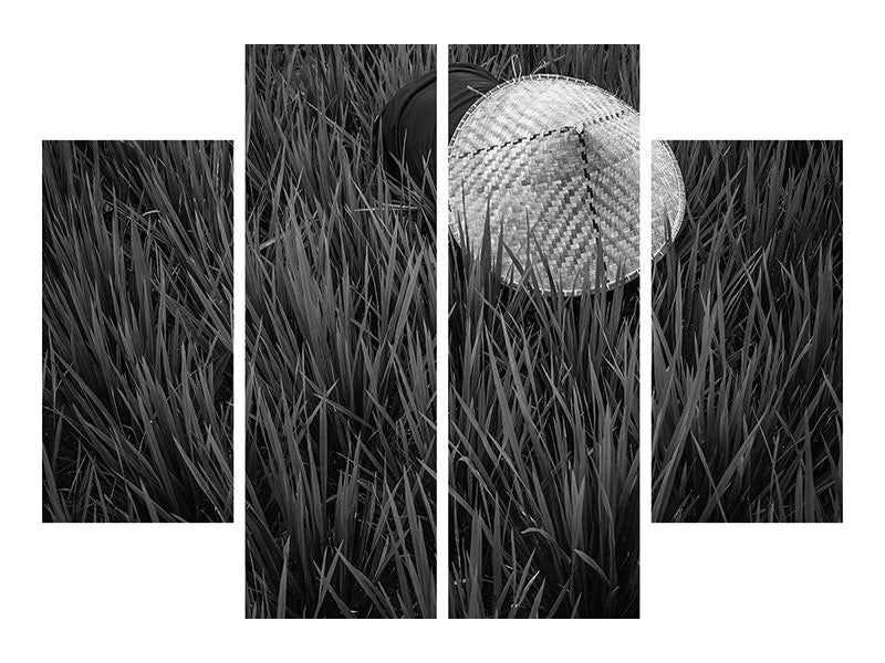 4-piece-canvas-print-rice-fields-in-bw