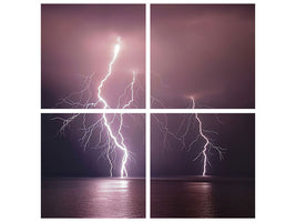 4-piece-canvas-print-thunderbolt-over-the-sea