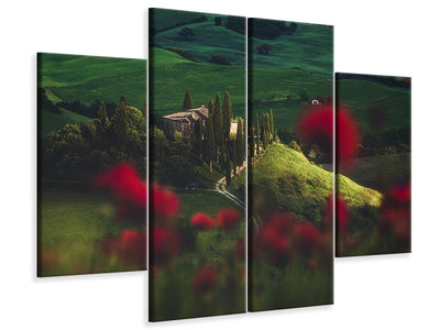 4-piece-canvas-print-tuscany-spring-blossoms