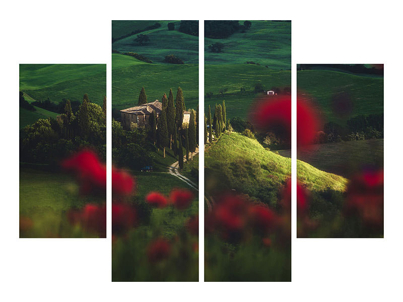 4-piece-canvas-print-tuscany-spring-blossoms