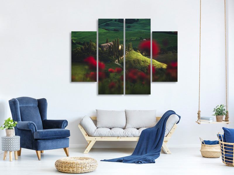 4-piece-canvas-print-tuscany-spring-blossoms