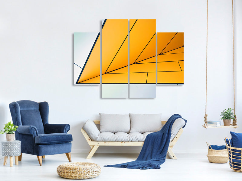 4-piece-canvas-print-yellow-dart