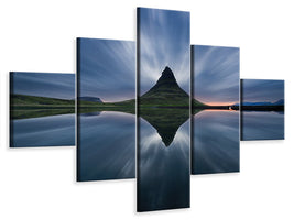 5-piece-canvas-print-a-night-at-kirkjufell