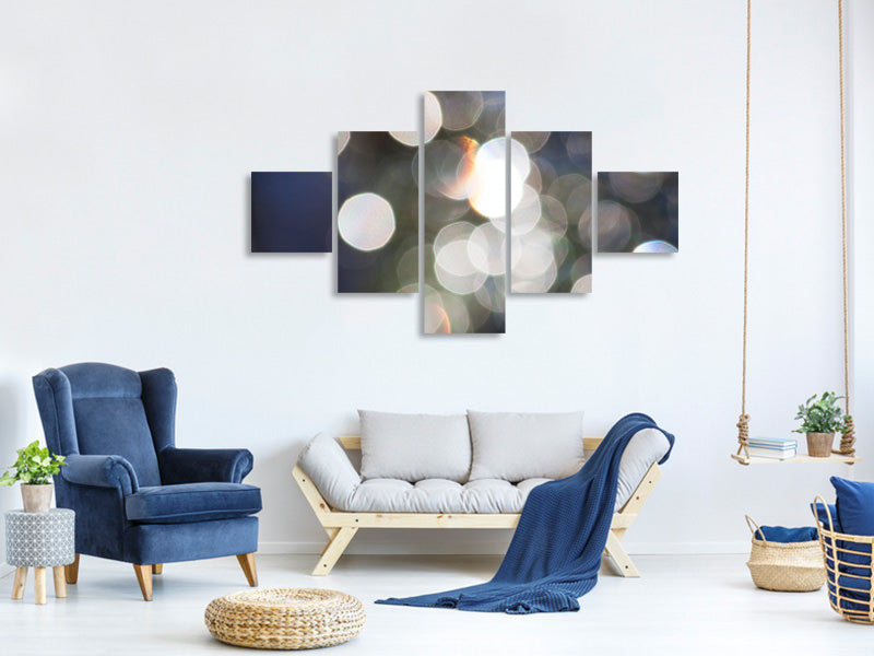 5-piece-canvas-print-abstract-light-dots