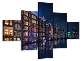 5-piece-canvas-print-amsterdam-windows-colors