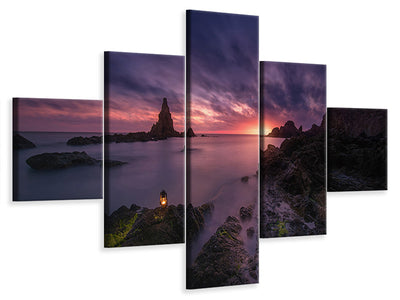 5-piece-canvas-print-between-lanterns