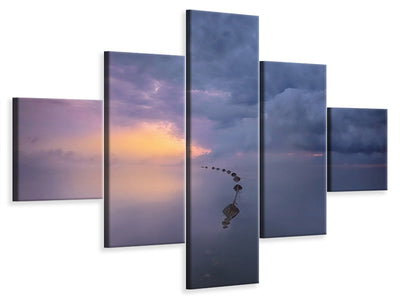 5-piece-canvas-print-colorful-sunrise