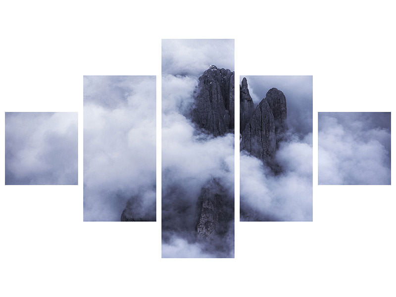 5-piece-canvas-print-drama-in-the-mountains