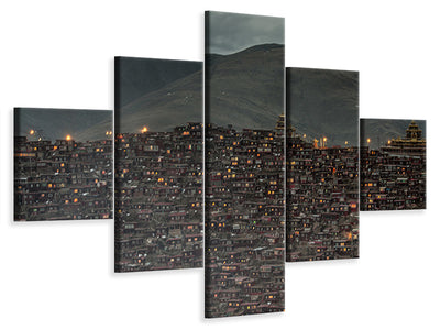 5-piece-canvas-print-larung-gar-buddist-institute-ii