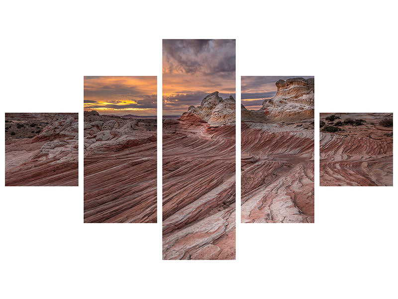 5-piece-canvas-print-last-light-at-white-pocket