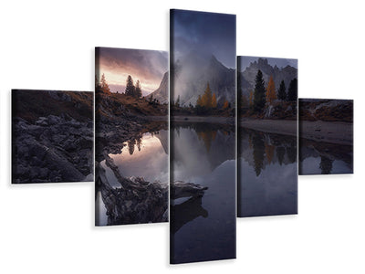 5-piece-canvas-print-lifting-the-veil