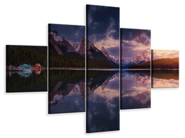 5-piece-canvas-print-maligne-mountains