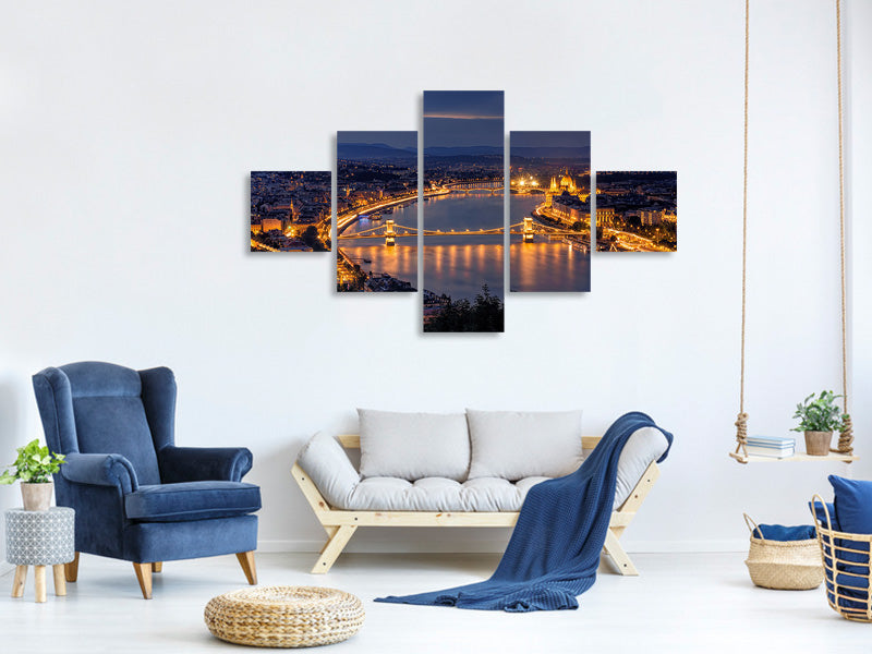 5-piece-canvas-print-panorama-of-budapest