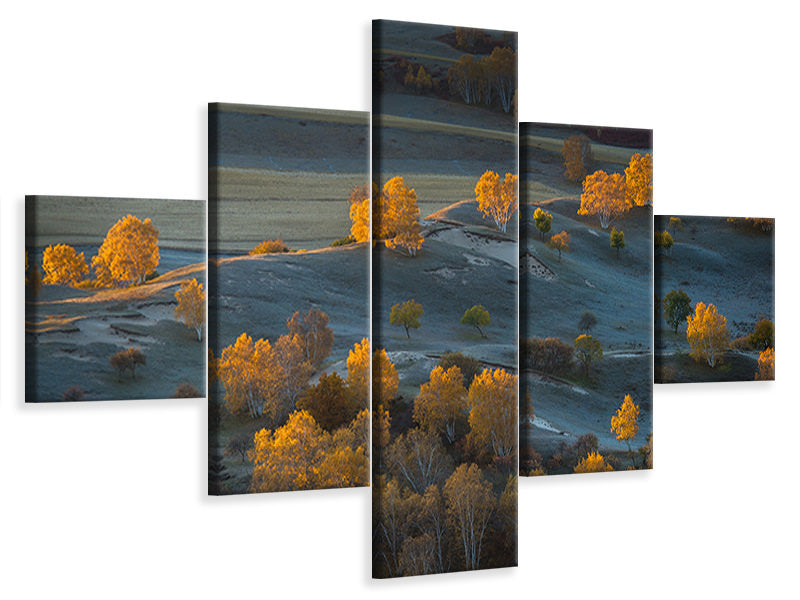 5-piece-canvas-print-prairie-light