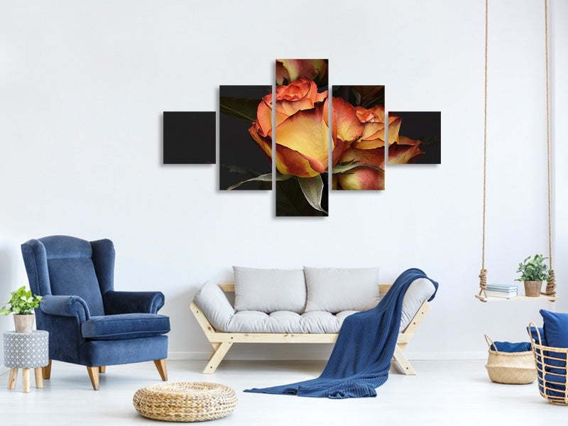 5-piece-canvas-print-roses-of-the-romance