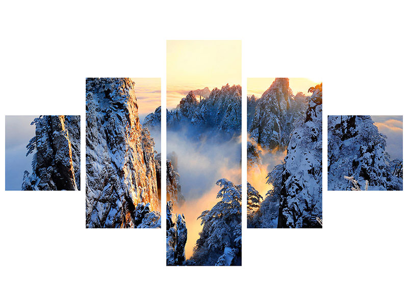 5-piece-canvas-print-sunrise-at-mt-huang-shan