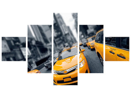 5-piece-canvas-print-taxi-in-nyc