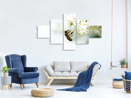 5-piece-canvas-print-the-bumblebee-and-the-flower