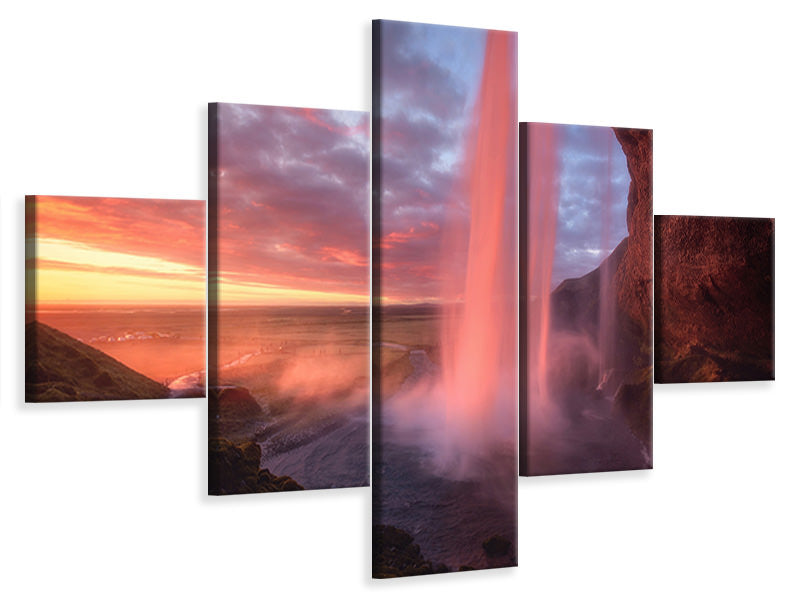 5-piece-canvas-print-the-burning-falls