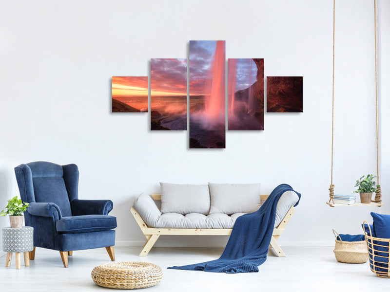 5-piece-canvas-print-the-burning-falls