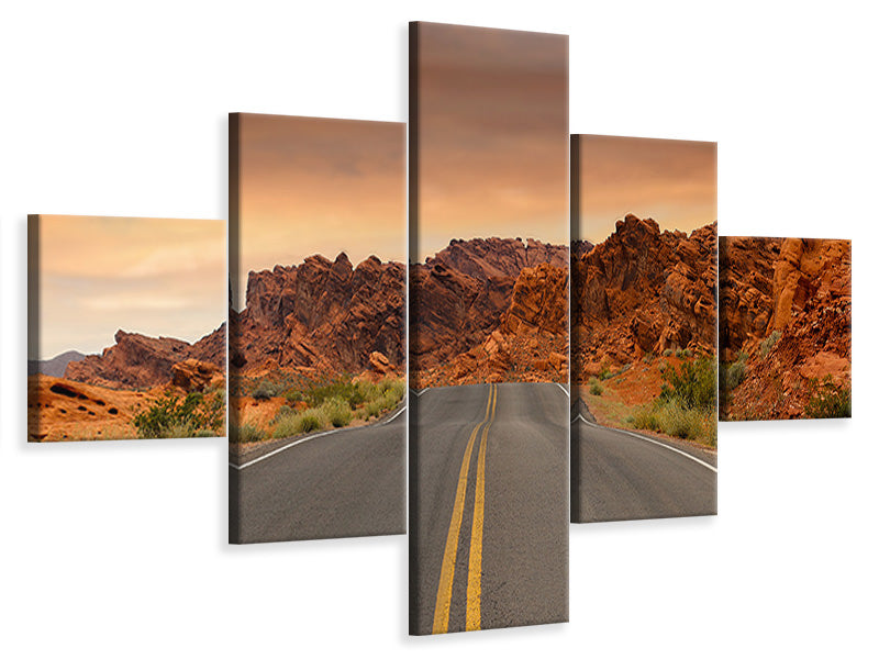 5-piece-canvas-print-the-street