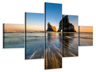 5-piece-canvas-print-wharaiki-beach
