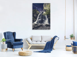 canvas-print-full-moon-at-the-waterfall
