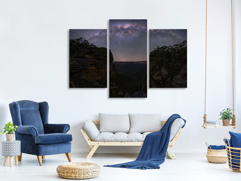 modern-3-piece-canvas-print-night-sky-over-blue-mountains