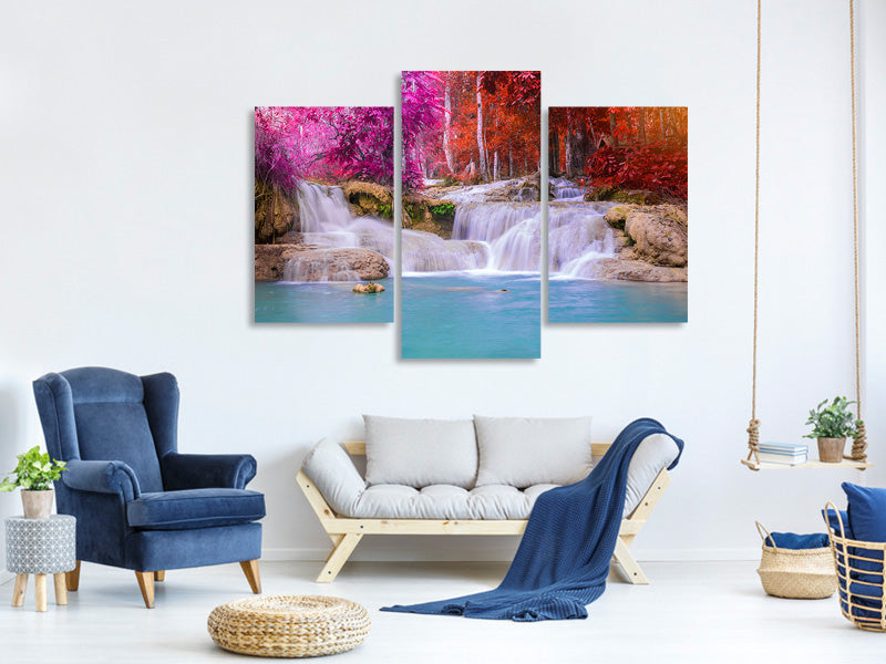 modern-3-piece-canvas-print-paradisiacal-waterfall