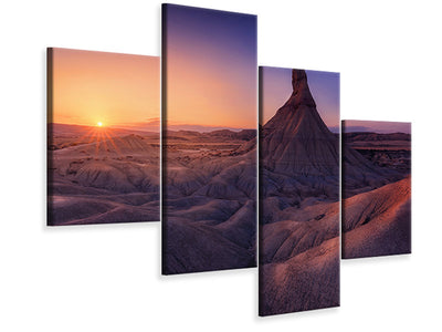 modern-4-piece-canvas-print-bardenas-in-blue