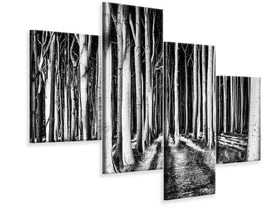 modern-4-piece-canvas-print-ghost-forest