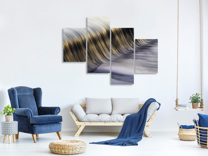 modern-4-piece-canvas-print-golden-water