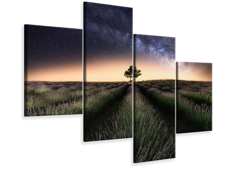 modern-4-piece-canvas-print-lavender-way